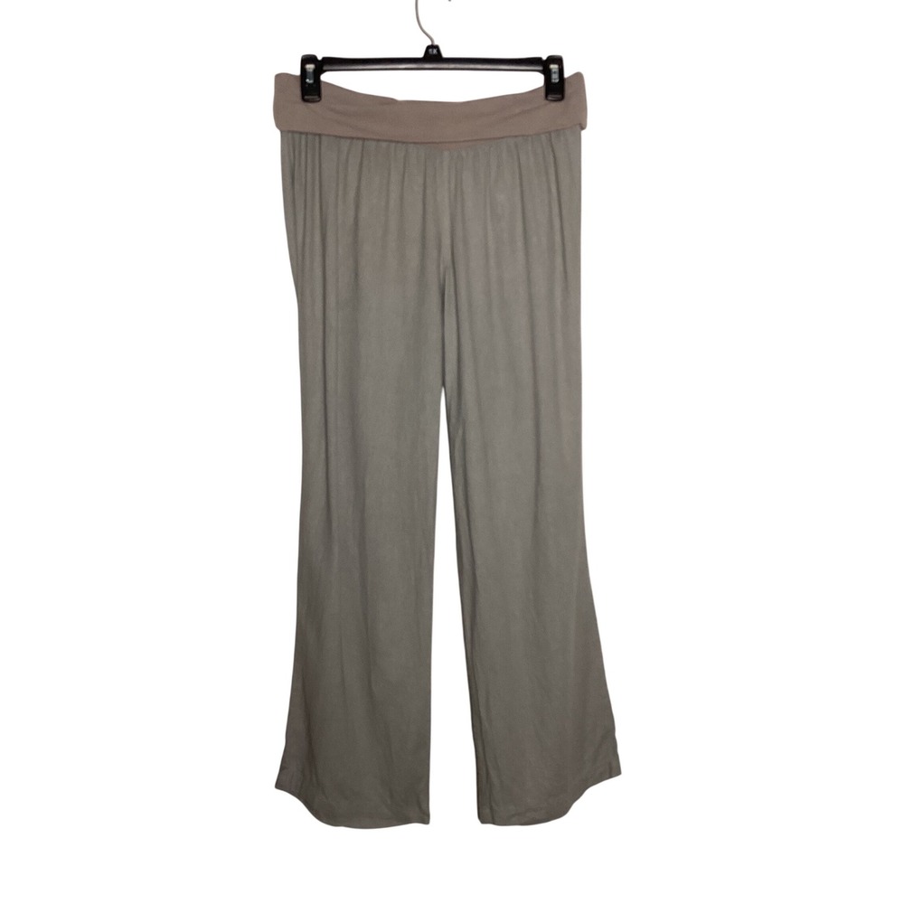 Old Navy Linen Blend Pants Women Large Tan Wide Leg Relaxed Boho Summer Casual